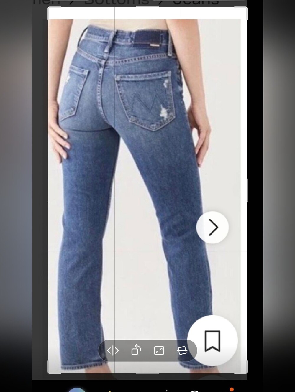 MOTHER Straight-Leg Jeans in Medium Blue with Light Distressing